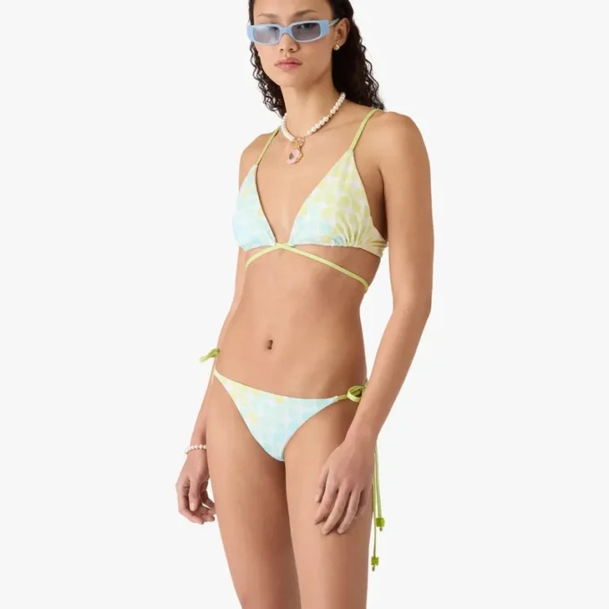 Optic Drop String-bikiniunderdel med perler Optic Drop String-bikiniunderdel med perler