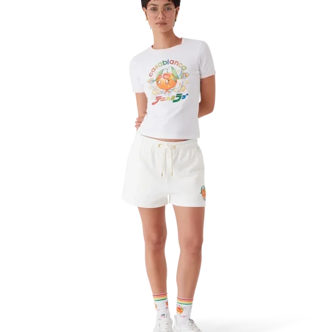 Orange Mascot Ringer kortærmet T-shirt i shorts