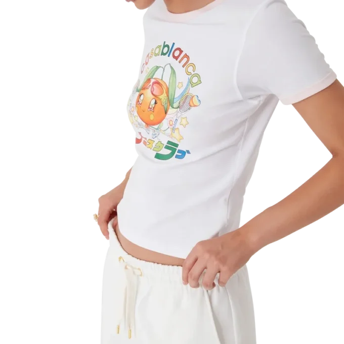 Orange Mascot Ringer kortærmet T-shirt i shorts