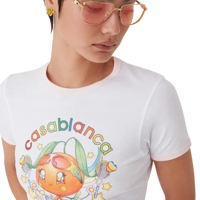 Orange Mascot Ringer kortærmet T-shirt i shorts