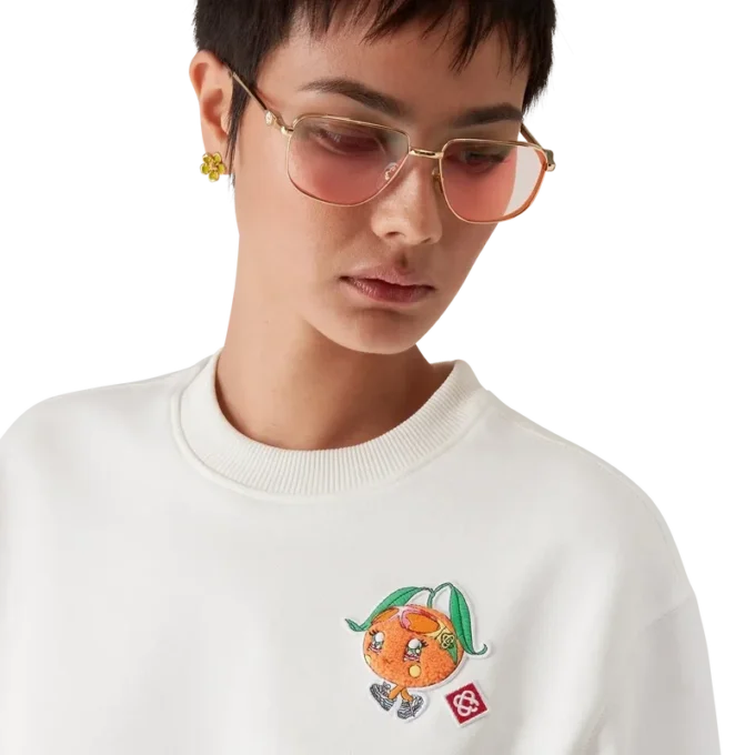 Orange maskot-sweatshirt