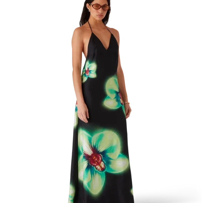 Orchid Glitch silke-kjole Orchid Glitch silke-kjole