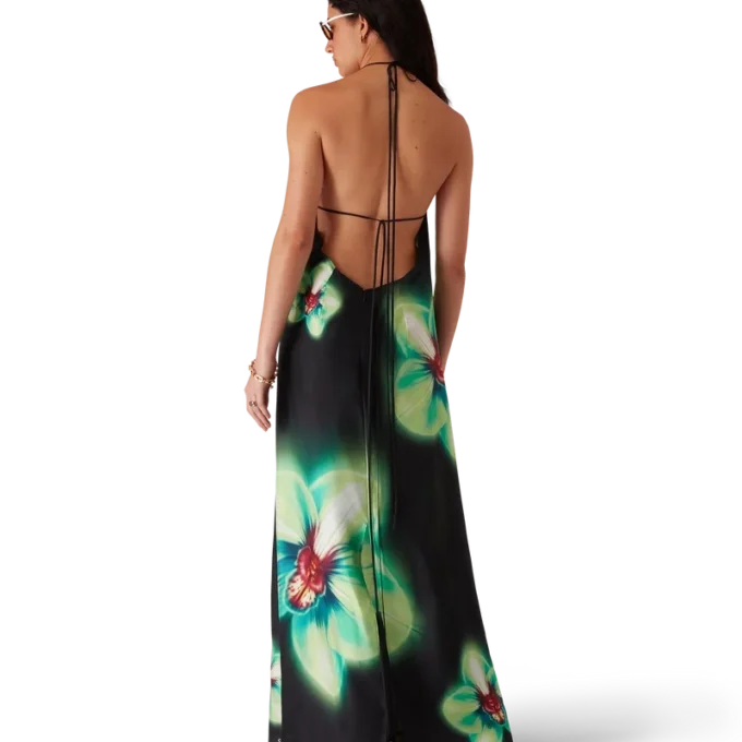 Orchid Glitch silke-kjole Orchid Glitch silke-kjole