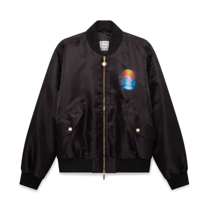 Organza-bomberjakke med farveovergang Organza-bomberjakke med farveovergang