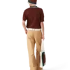 Oversized poloshirt i kabelstrik