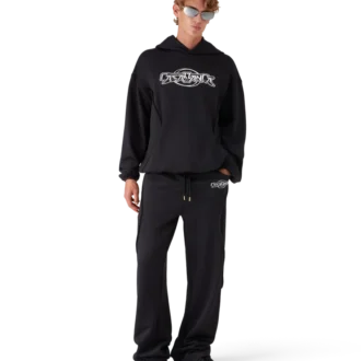 Oversized sweatshirt med paneler og hætte