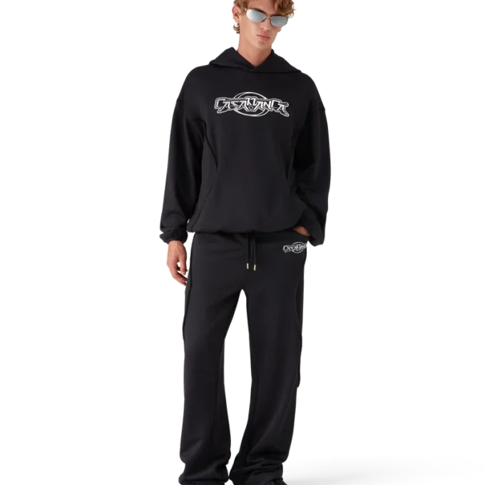 Oversized sweatshirt med paneler og hætte