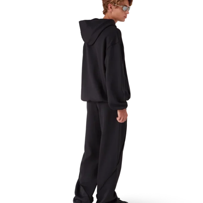 Oversized sweatshirt med paneler og hætte