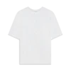 Oversized T-shirt med korte ærmer og applikeret monogram Oversized T-shirt med korte ærmer og applikeret monogram
