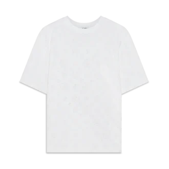 Oversized T-shirt med korte ærmer og applikeret monogram