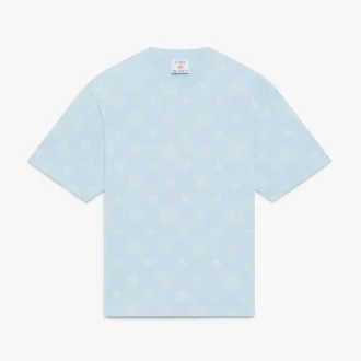 Oversized T-shirt med korte ærmer og applikeret monogram