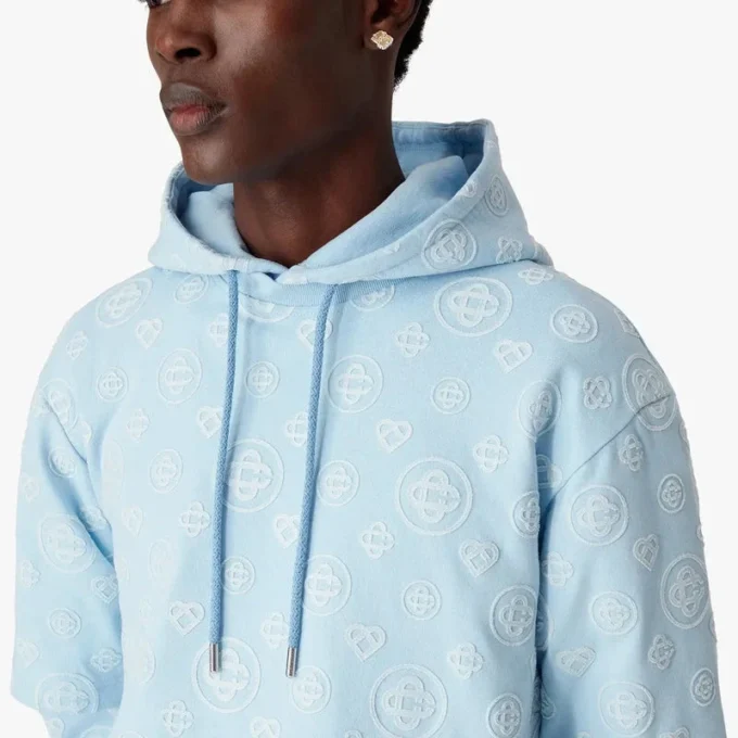 Oversized T-shirt med korte ærmer og applikeret monogram Oversized T-shirt med korte ærmer og applikeret monogram