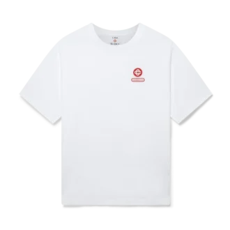 Oversized T-shirt med korte ærmer og logo-patch