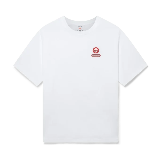 Oversized T-shirt med korte ærmer og logo-patch