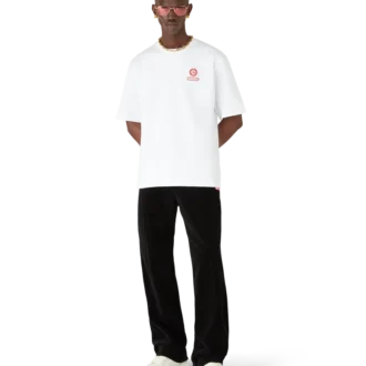 Oversized T-shirt med korte ærmer og logo-patch