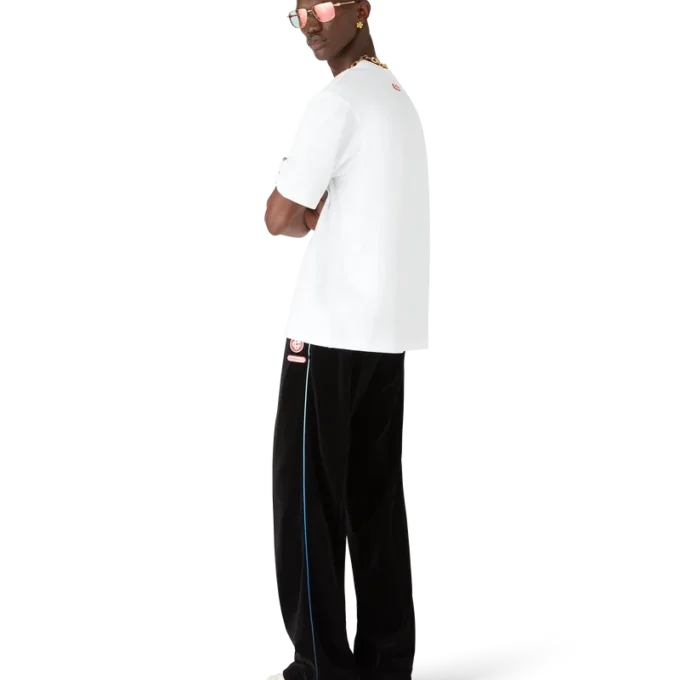 Oversized T-shirt med korte ærmer og logo-patch