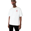 Oversized T-shirt med korte ærmer og logo-patch