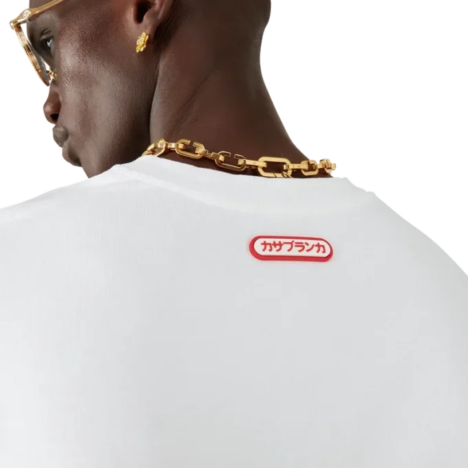 Oversized T-shirt med korte ærmer og logo-patch