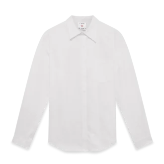 Oxford-skjorte i bomuldsjacquard med monogram