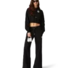 Pearl Diamond Cropped Hooded Sweatshirt