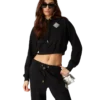 Pearl Diamond Cropped Hooded Sweatshirt