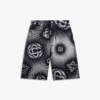 Perlemorsfarvede Monogram-denimshorts Perlemorsfarvede Monogram-denimshorts