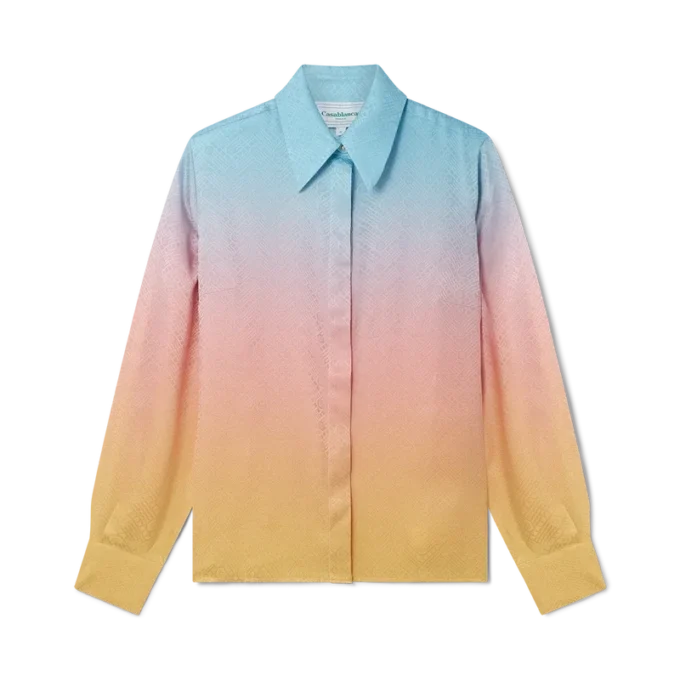 Ping Pong Gradient silke-skjorte