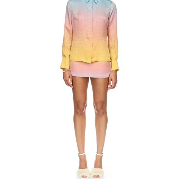 Ping Pong Gradient silke-skjorte