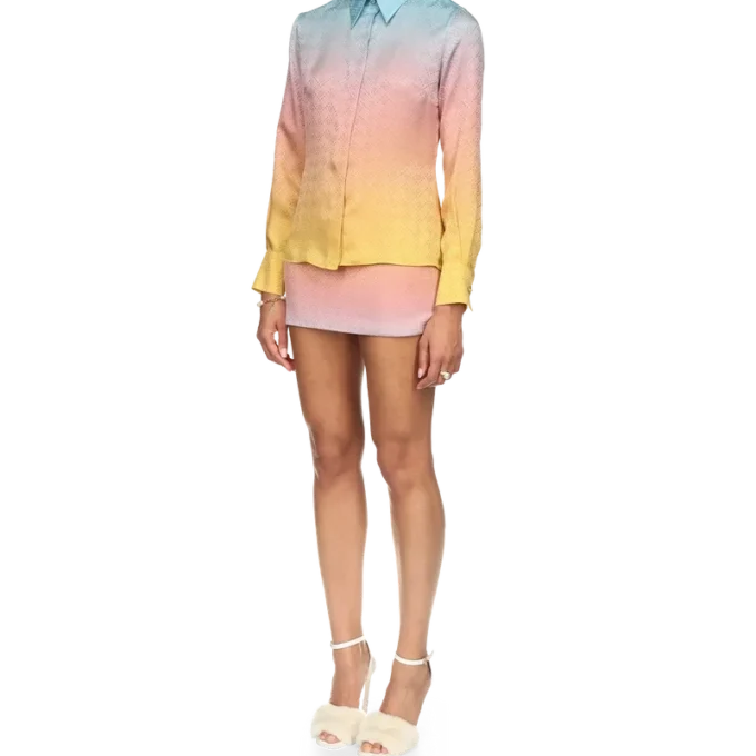 Ping Pong Gradient silke-skjorte
