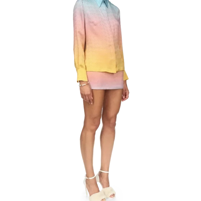 Ping Pong Gradient silke-skjorte