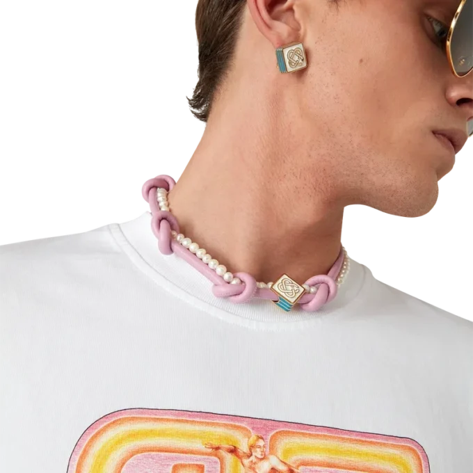 Pink knudet halskæde Pink knudet halskæde