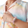 Pink knudet perlearmbånd Pink knudet perlearmbånd