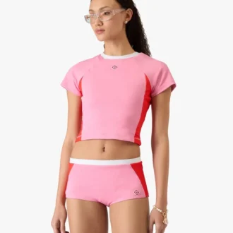 Pink Monogram-bikini shorts
