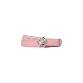 Pink sølvfarvet Cc-logo-spænde-bælte til kvinder