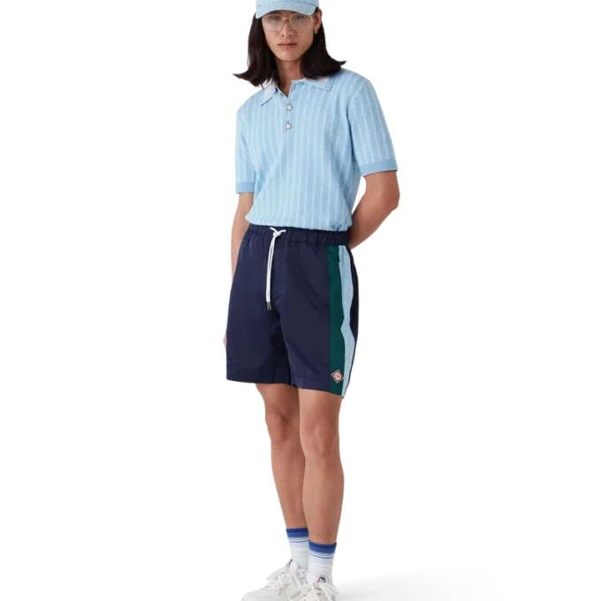 Pinstripe Laurel Track Shorts Pinstripe Laurel Track Shorts