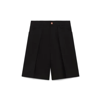Plisserede skræddersyede shorts i uld