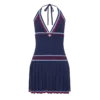 Plisseret halterneck-kjole