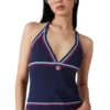 Plisseret halterneck-kjole