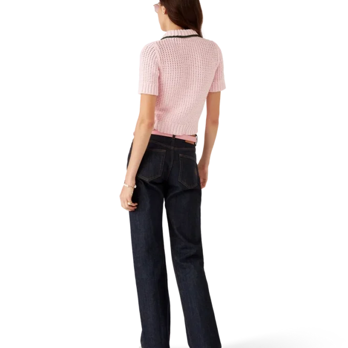 Polo-shirt i bomuldsmoulina