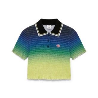 Polo-shirt med korte ærmer i farveovergang