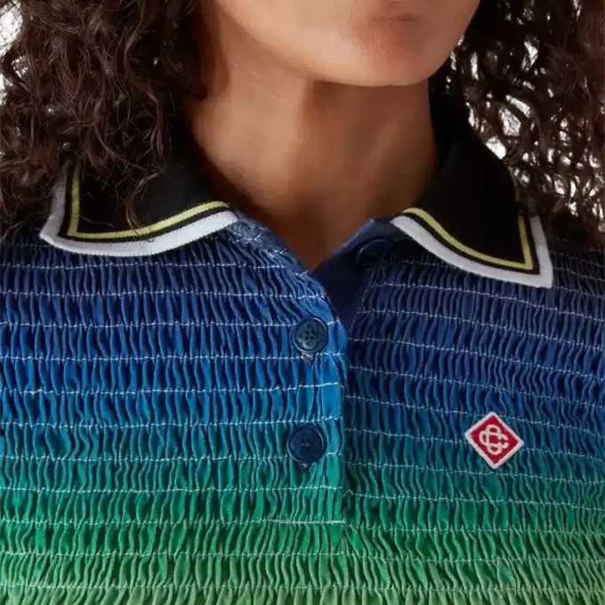 Polo-shirt med korte ærmer i farveovergang