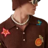 Poloshirt med hæklede motiver Poloshirt med hæklede motiver