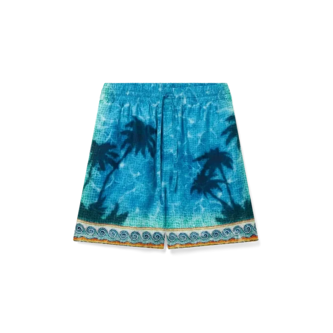 Poolside Emblem silke-Shorts