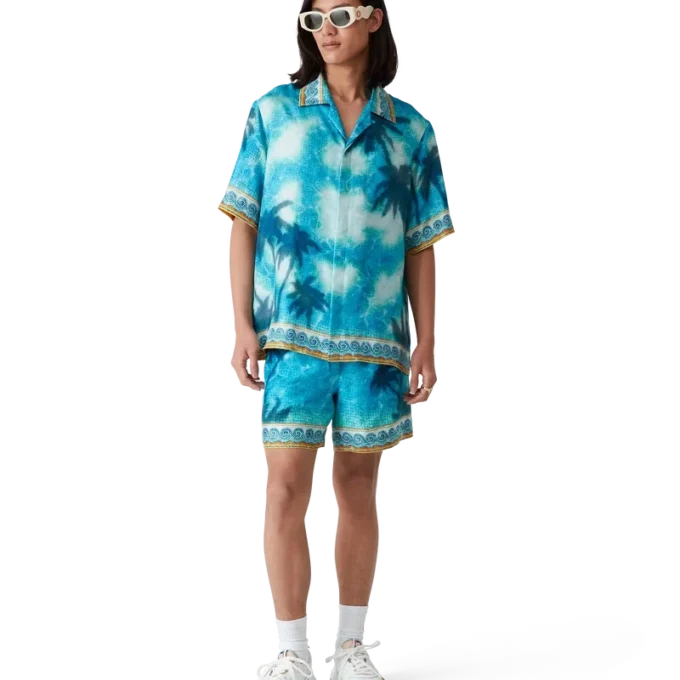 Poolside Emblem silke-Shorts