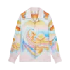 Psychedelic Nirvana langærmet silke-skjorte