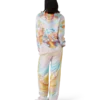Psychedelic Nirvana langærmet silke-skjorte