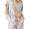 Psychedelic Nirvana langærmet silke-skjorte