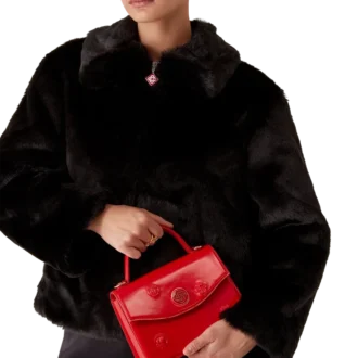 Rød Mini Jeanne-taske med emblemer
