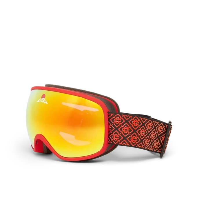 Røde og orange skibriller med farveovergang