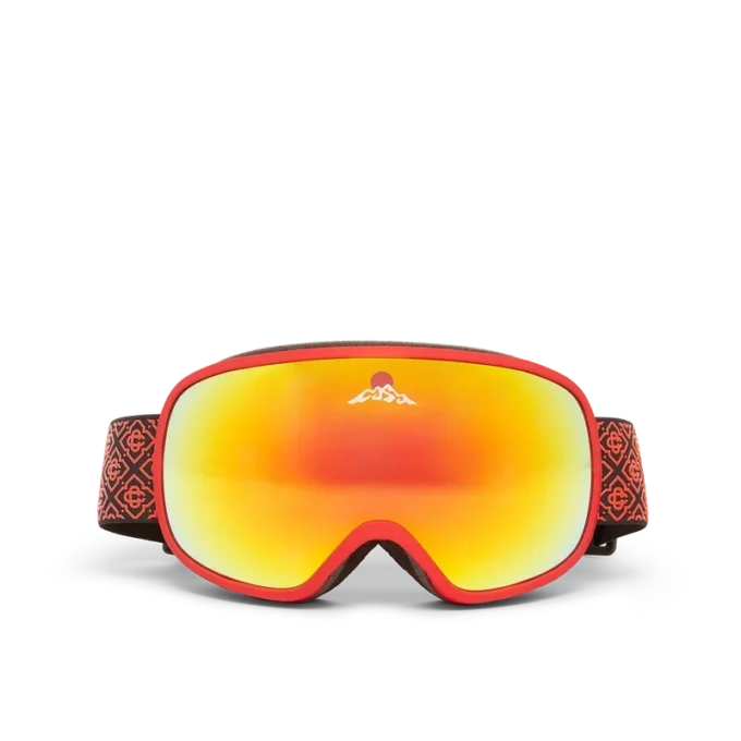 Røde og orange skibriller med farveovergang